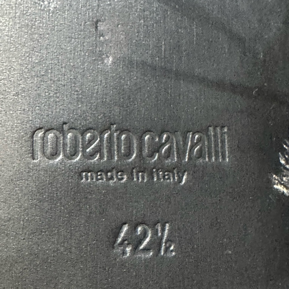 Roberto Cavalli Moc Toe Slip-On Loafers With Snake Ornament Men’s Size 9.5 Black - Picture 8 of 10